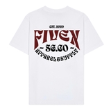 FIVEX TEE RED LOGO - WHITE