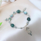 Vòng Tay Labradorite Thạch Anh Tóc Xanh De Luna