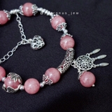 Vòng Tay Đào Hoa Phối Charm Bạc 925 De Luna