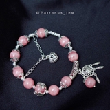 Vòng Tay Đào Hoa Phối Charm Bạc 925 De Luna