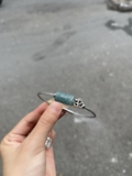 Vòng Tay Cáp Lu Thống Lam Ngọc Charm Om