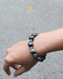 Vòng Tay Mắt Chim Ưng Xám 14mm
