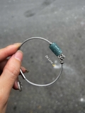 Vòng Tay Cáp Lu Thống Lam Ngọc Charm Om