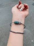 Vòng Tay Cáp Lu Thống Lam Ngọc Charm Om