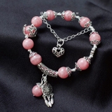 Vòng Tay Đào Hoa Phối Charm Bạc 925 De Luna