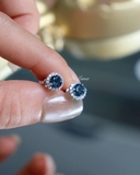 Bông Tai Đá Topaz London Viền Đá De Luna