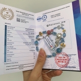 Vòng tay aquamarine charm bạc 925 De Luna