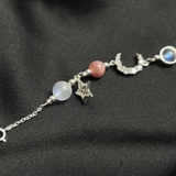 Lắc Tay Đào Hoa Phối Moonstone De Luna