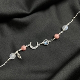 Lắc Tay Đào Hoa Phối Moonstone De Luna