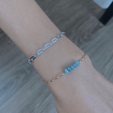Vòng Tay Điếu Lam Ngọc Chỉ Ngũ Sắc VTNS De Luna