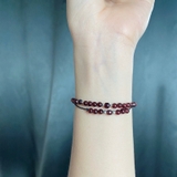 Vòng Tay Sáp Garnet Tròn 4mm VTSG24A De Luna