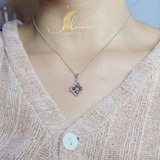 Dây Chuyền Cỏ Bốn Lá Đá Phong Thuỷ De Luna