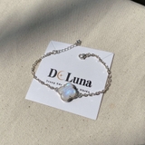 Lắc Tay Cỏ Bốn Lá Moonstone  De Luna