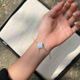 Lắc Tay Cỏ Bốn Lá Moonstone  De Luna