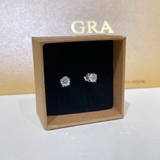 Bông Tai Moissanite Trắng Không Mờ Đục Full KĐ GRA