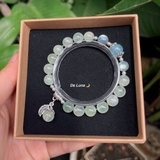 Vòng Tay Prehnite Mix Hắc Nguyệt quang De Luna