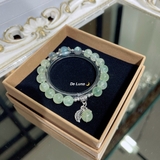 Vòng Tay Prehnite Mix Hắc Nguyệt quang De Luna