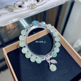Vòng Tay Prehnite Mix Hắc Nguyệt quang De Luna