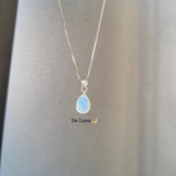Dây Chuyền Moonstone Giọt Nước 12mm De Luna