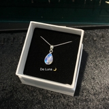 Dây Chuyền Moonstone Giọt Nước 12mm De Luna