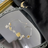 Lắc Tay Hồ Ly Tóc Vàng Bạc 925 De Luna