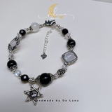 Vòng Tay Tóc Đen Moonstone Third Eye De Luna