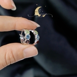 Khuyên Tai Ba Loại Đá Thiên Nhiên De Luna