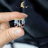 Khuyên Tai Ba Loại Đá Thiên Nhiên De Luna