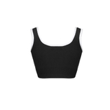 Sisters Áo croptop bản to thun gân co giãn Lendi