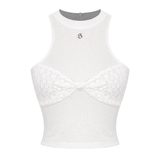 SISTERS Áo croptop phối ren ngực Sera