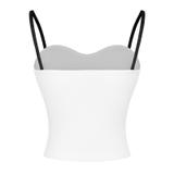 SISTERS Áo hai dây phối viền trắng Majori