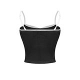 SISTERS Áo hai dây phối ren ngực Lace