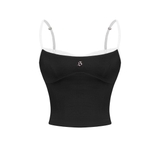 SISTERS Áo hai dây phối ren ngực Lace