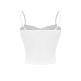 SISTERS Áo hai dây phối ren ngực Lace