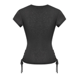 SISTERS Áo thun dáng dài đan dây hông Lilybelle