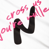 Áo thun trắng in chữ hồng NULLED N-T16-T