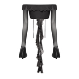 SISTERS Áo thun lưới trễ vai Felicia