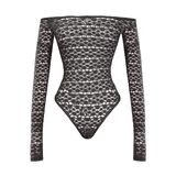 SISTERS Bodysuit ren hoa nhí trễ vai Daisy