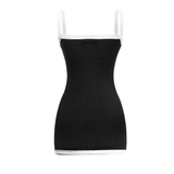 Sisters Váy đầm body hai dây phối viền trắng Lynd