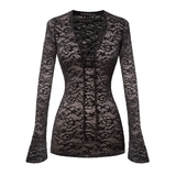 SISTERS Váy đầm body ren đan dây ngực Maryam