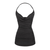 SISTERS Váy đầm body nhún cổ đổ Jeanne