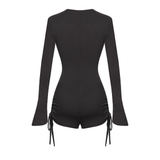 SISTERS Jump đùi xẻ cổ đan dây ngực Rishi