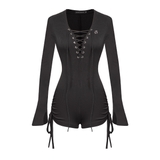 SISTERS Jump đùi xẻ cổ đan dây ngực Rishi