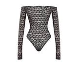 SS24-J17 Bodysuit ren hoa nhí trễ vai Daisy