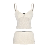 SISTERS Set áo váy hai dây phối ren Iris