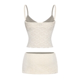 SISTERS Set áo váy hai dây phối ren Iris