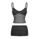 SISTERS Set áo váy hai dây phối ren Iris