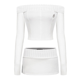 SISTERS Set áo váy phối gân len Rachel