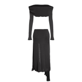 SISTERS Set áo trễ vai váy dài Alié