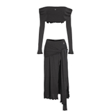 SISTERS Set áo trễ vai váy dài Alié